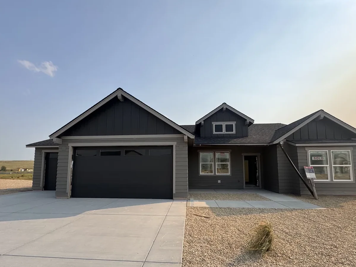 A production home we framed near Missoula, finished and ready to hand back to the builder